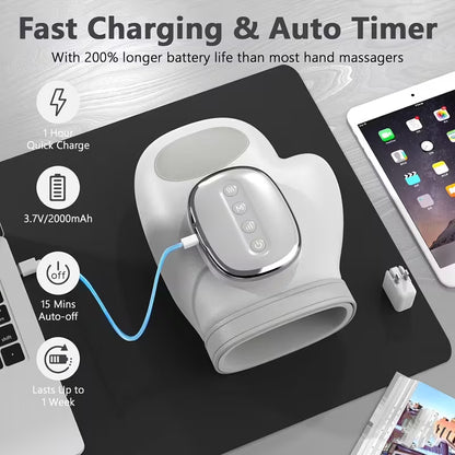 Smart Hand Massager with Heat Compression